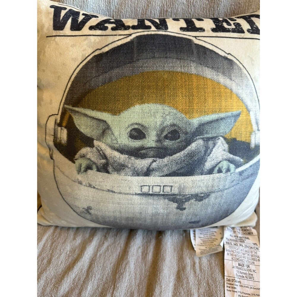 Disney Star Wars Mandalorian Wanted Baby Yoda The Child Squishy Pillow